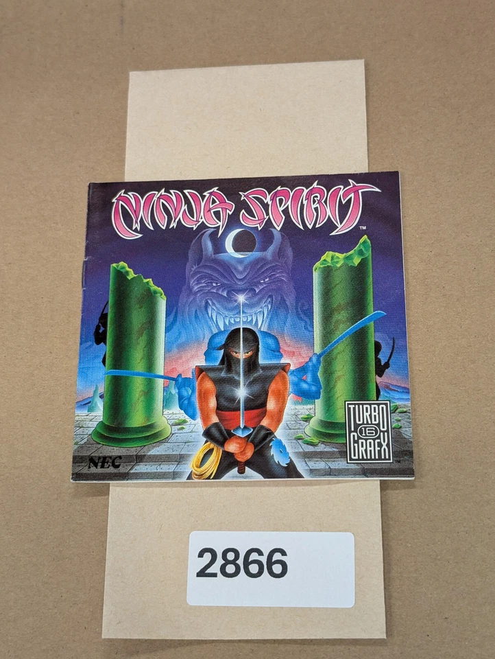 Ninja Spirit - Turbo Grafx - Manual Only **NO GAME! - Image 3 of 4