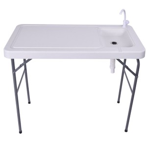 Folding Portable Fish Table Hunting Cutting Board Cleaning Sink