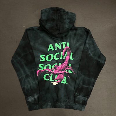 DS FW22 Anti social social Club Moodsting black tie dye Hoodie XL