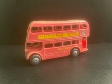 Vintage Tri-Ang Minic Push Go London Double Decker Bus Friction Motor Plastic