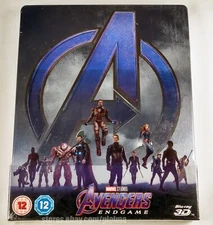 AVENGERS: ENDGAME (2019) New 3D + 2D Blu-ray 3-Disc STEELBOOK Marvel Region-Free