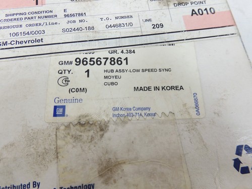 (224) 96567861 Orig. CHEVROLET DAEWOO MATIZ SPARK anillo síncrono transmisión... - Imagen 3 de 3