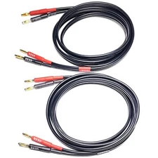 CESS-037-3f Banana Plug Male to Male Speaker Cable 12 Gauge 680 Strand Count ...