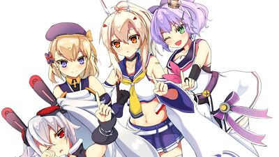 Anime girls azur lane laffey javelin ayanami z23 Custom Gaming Mat