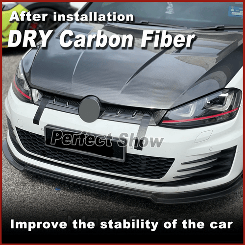Dry Carbon Kühlergrill Grill Frontgrill Passt für VW Golf 7 MK7 VII GTI R 14-17  - Bild 2 von 13
