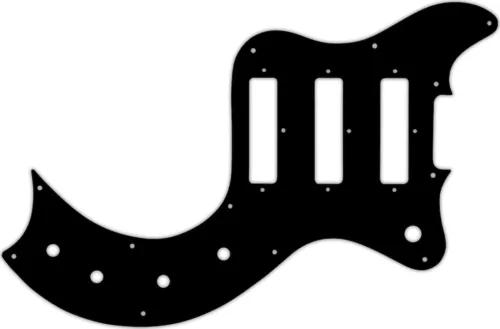 WD Custom Pickguard For Gibson S-1 #09 Black/White/Black/White/Black