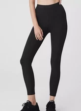 Alo Yoga 7/8 High Waist 'Run It Back' Legging Women Black Ribbed Sz XS Exc Cond