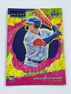 2022 Diamond Kings Baseball Blue Artist's Proof #153 - Greg Deichmann RC - Cubs