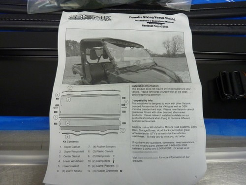 SEIZMIK Hardcoat Poly 25015 Full Windshield (14-15) Yamaha Viking Versa (21775) - Picture 3 of 11