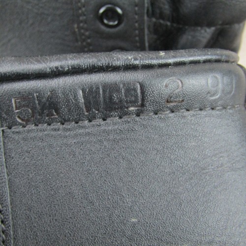 Mens Combat Boot Black Biker Vintage Military Size 5.5 Wide 550 Leather - 第 10/11 張圖片