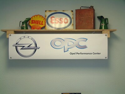 Opel Performance Center Banner OPC Auto Werkstatt Garage Mancave Wand Display