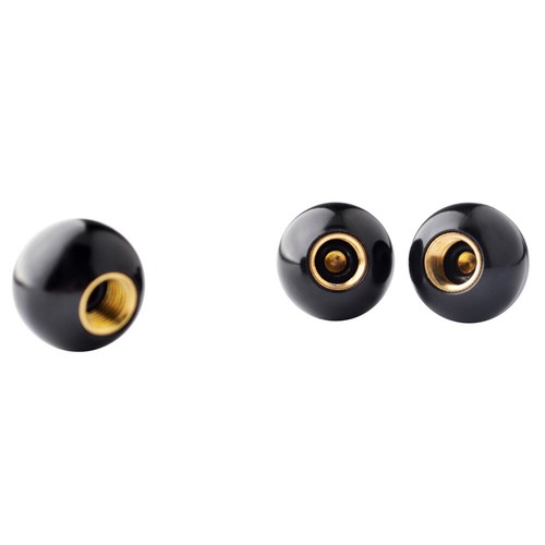 4* Car Tire Valve Stem Round Air Caps Billiards 8 Black Cover Bike/ATV Universal - Picture 8 of 14