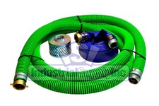EPDM Rubber Suction Hose  2" x 20 FT  Pin Lug Kit  50 FT Blue Discharge  FS