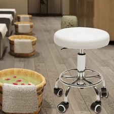 Salon Bar Stool Rolling Swivel Chair Adjustable Hydraulic Stool with 5 Wheels US