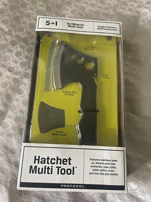 Protocol 5-in-1 Hatchet Multi-Tool Black Ax/Wrench Stainless steel W/ Cover