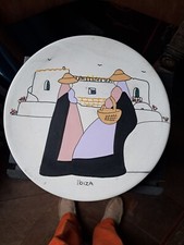 Assiette Décorative Murale Terre Cuite Espagnol  IBIZA  23cm (soldée !)