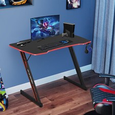 39 Inch Gaming Desk Gamer Gaming Table Computer Desk PC Workstation With Hook
