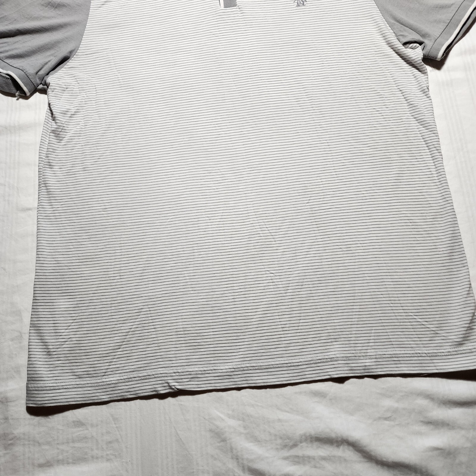 PONY Penguin By Munsingwear camicia uomo XL bianco grigio a righe Heritage colletto slim fit