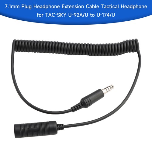7.1mm Headset Extension Cable Tactical Headphone for TAC-SKY U-92A/U to U-174/U - Photo 13/15