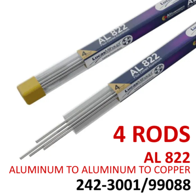 4) Lucas-Milhaupt OE Brazing Rods AL822/99088 Aluminum to Aluminum