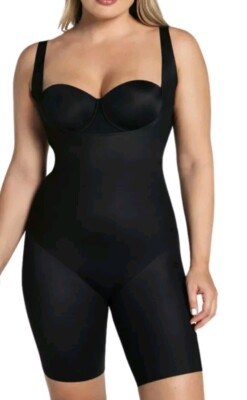 NEW! Leonisa Undetectable Step-In Mid-Thigh Body Shaper Black! Size M