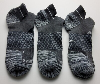 Bombas Hex-Tec Athletic Ankle Socks Lot Of 3 Size XL 