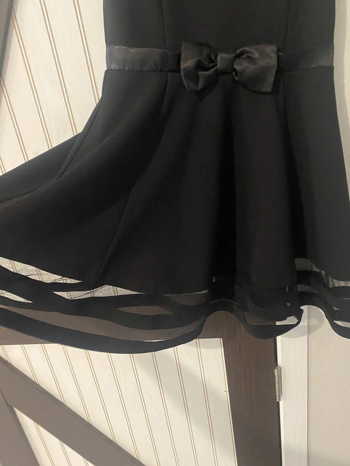 Vestido elegante negro para niñas Calvin Klein Pit to Pit 13,5 sin etiqueta de talla ver fotos Foto 3 de 4