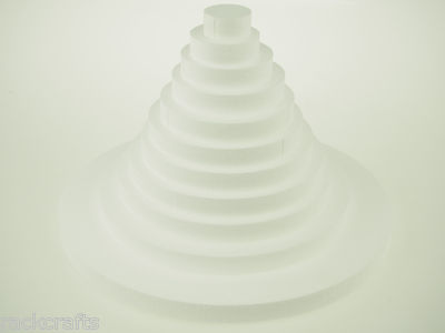 Styrofoam Polystyrene EPS Discs Circles Discus Cake Layers Slices Centerpiece 