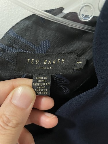 Ted Baker London Rubeyed Black Scalloped Edge A-Line Sheath Dress, Ted Size 1 - Picture 4 of 4