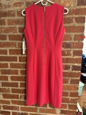 Calvin Klein Elegant Pink Sleeveless Sheath Dress Size 8