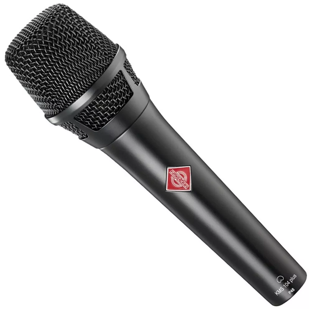 Neumann KMS104 Stage Mic (Black) w/ Tripod Mic Stand & Cable