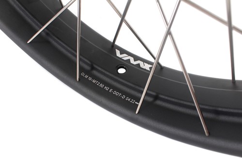 VMX 19/17 Black Hub Tubeless Wheels For Husky 401 KTM 390 Adventure 2020-2021 - Picture 7 of 12