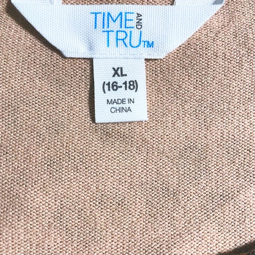 Cardigan Time and Tru Tan stampa animalier taglia XL - Foto 3 di 3