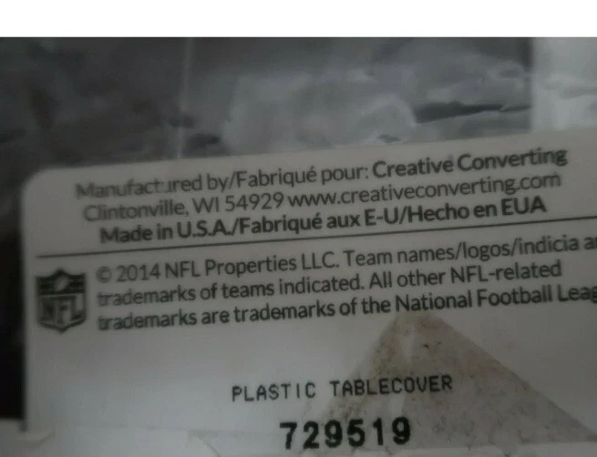 New England Patriots NFL Football Tablecloth Tablecover Party Decoration 54x102” - Image 4 of 4