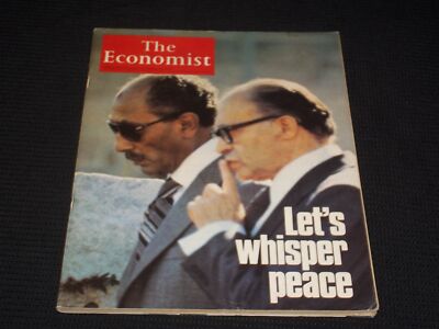 1977 NOVEMBER 26 THE ECONOMIST MAGAZINE - BEGIN & SADAT PEACE COVER - L 8135