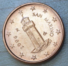 2006 San Marino 1 Euro Cent Unc.