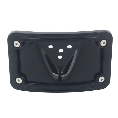 Staffa supporto targa posa curva con telaio adatta per Harley Davidson 3 fori - Foto 2 di 12