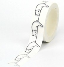 CAT WASHI TAPE - 1000cm - NEW 2000-now FULL ROLL