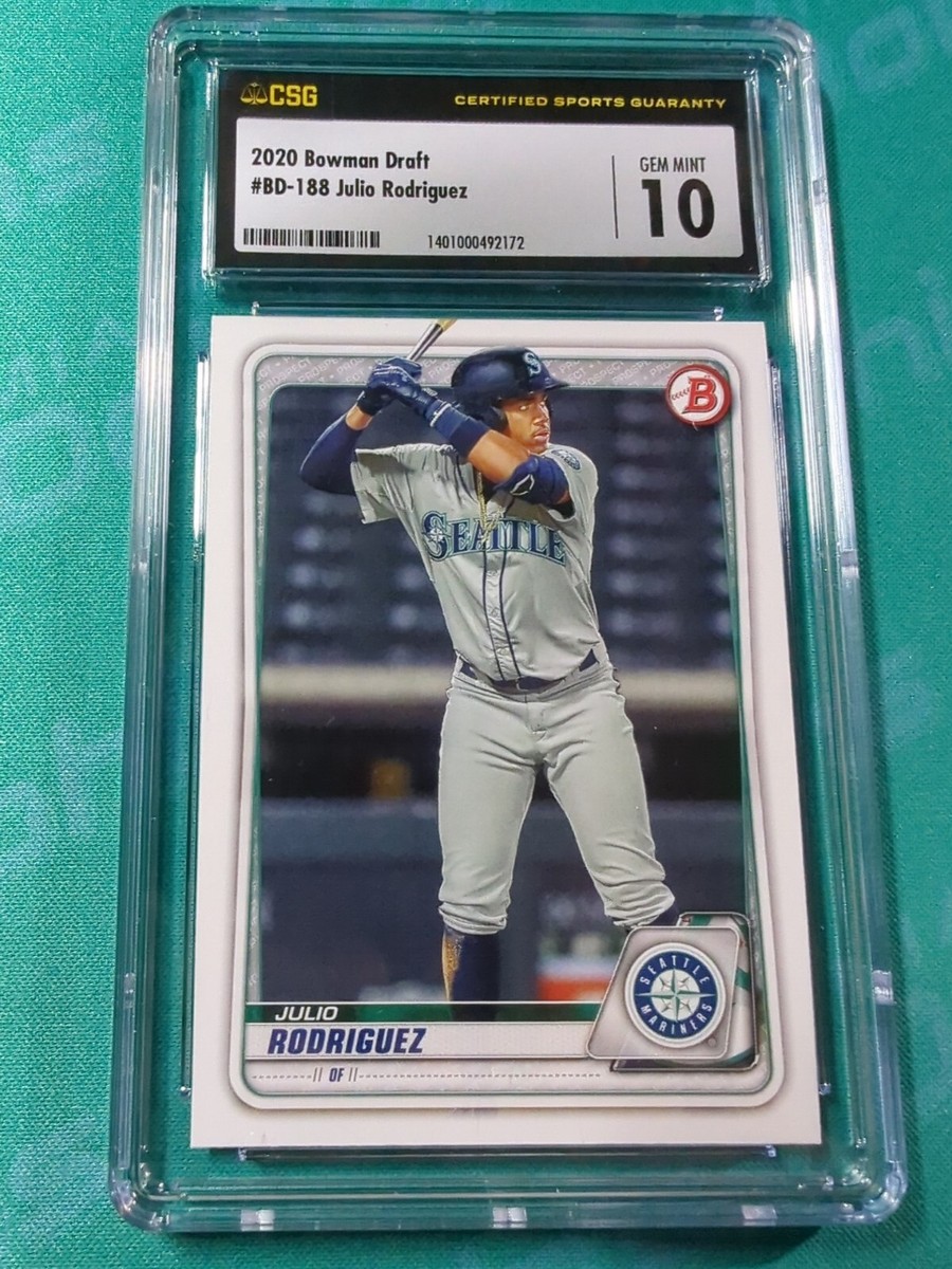 2020 Bowman Draft JULIO RODRIGUEZ - #BD188 - CSG 10!!! Seattle