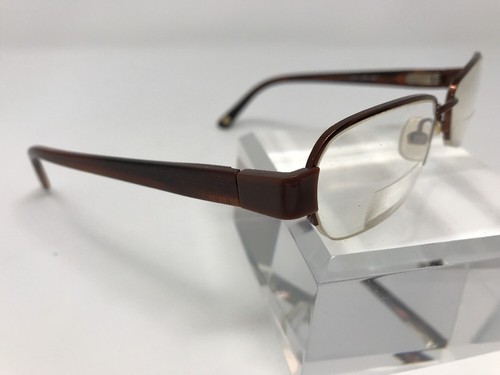 Liz Claiborne Eyeglasses OJTS-L337 Brown Metal Frame 50-18-130mm Half Rim Q275