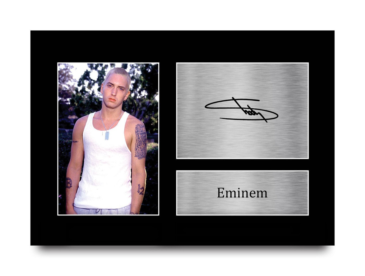 【 SALE】エミネム　直筆サインPhoto EMINEM RAP SIGNED PHOTO AUTOGRAPH ORIGINAL SIGNATURE SLIM