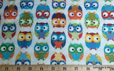 Owl Valance - Woodland Rainbow Owls Nursery Farmhouse Kitchen Curtain