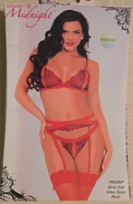 Seven Till Midnight 11038P Bra Set One Size Red