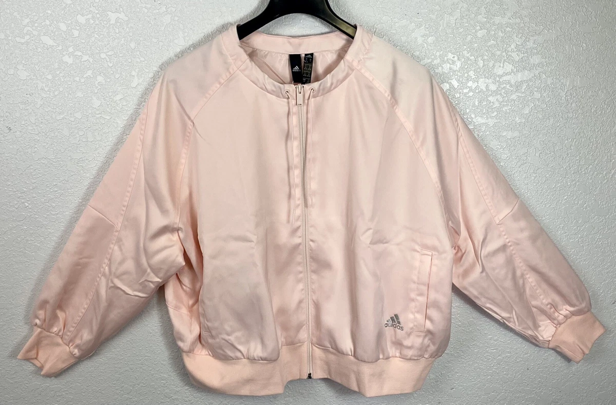 Adidas Women s 2XL Peach Pink Track Jacket ST Glam CovUp Full