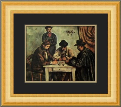 Paul Cezanne The Card Players Custom Framed Print
