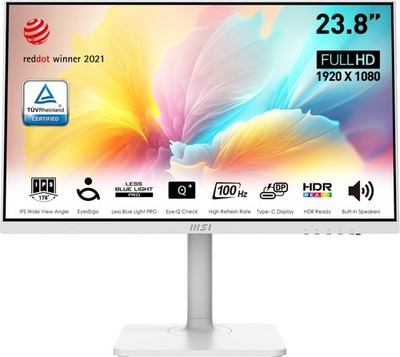 MSI Monitor MD2412PWDE 24Zoll Full HD LED-Monitor 100Hz HDMI USB-C weiß B-WARE