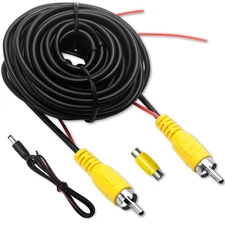 33FT Backup Camera RCA Cables with Detection Wire and Power Cable