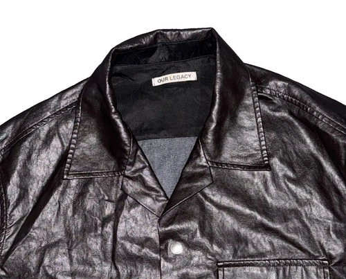 Our Legacy Brown Venice Blouson Faux Leather Jacket Mens Size 48 (Medium) image 3