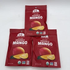 3x - Mavuno Harvest ORGANIC Dried Mango Fruit NON GMO - 2 oz Bag