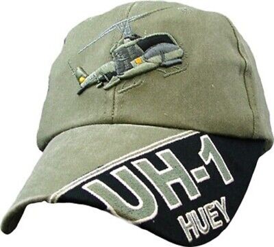 UH-1 Huey Hat / Washed OD Green Baseball Cap